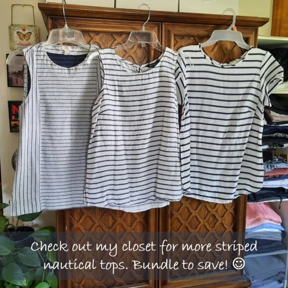 J. CREW Striped Shell Tank Top Style# F4605 - Size XXS - Picture 14 of 16